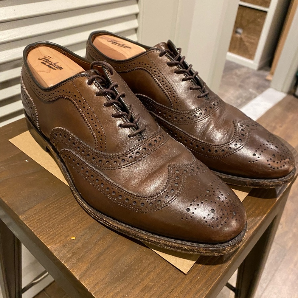Allen Edmonds McAllister Oxfords 9.5 EEE (Wide) Dark Brown